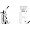 La Pavoni Stradivari Lusso + Ascaso H64, white