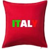 Italy Nápis - Vankúš 50x50 - 50x50 - Iba poťah ( Červená )