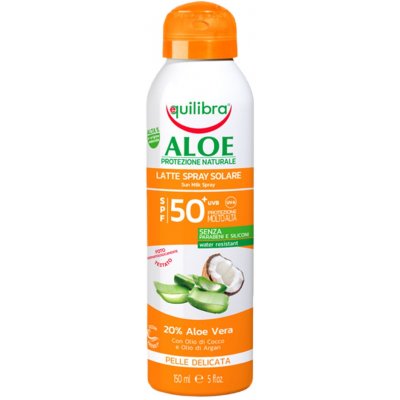 Equilibra, Aloe Sun aloe vera mlieko na opaľovanie v spreji SPF50+ 150ml
