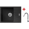 Sinks PERFECTO 650 Metalblack + ELASTA S nerez/čierná