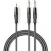 Nedis COTH23200GY50 - Stereofonní Audio Kabel | 2x 6,35mm Zástrčka – 3,5mm Zástrčka | 5 m | Šedá barva