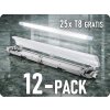 Spectrum LED 12 ks držiak na LED trubicu 2x120cm [SLI028015_SLIM]+ 25 ks LED trubica T8 zadarmo! Farba svetla: Denná biela [216761]