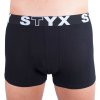 Pánske boxerky Styx, MEN'S BOXERS SPORTS RUBBER Čierna,Biela S