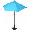 Garden-Shop Slnečník polkruh Parla - polyester/hliník - 270cm tyrkysová so stojanom