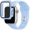 AppleKing silikónový remienok s puzdrom s tvrdeným sklom pre Apple Watch 41mm - svetlo modrý - možnosť vrátiť tovar ZADARMO do 30tich dní