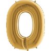 Nafukovací balónik písmeno O zlaté 102 cm - Grabo