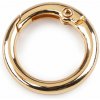 Karabína guľatá na kabelky / krúžok na kľúče Ø16 mm - zlatá klasik (2 ks)