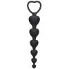 Ouch! Anal Heart Beads Black