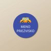 Nažehľovacie menovky na oblečenie (Kopírovat) - 2ks, Kruh 2,3 × 2,3 cm, Taxi, Modrá