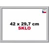 BFHM Plastový rám na puzzle 42x29 7cm A3 strieborný