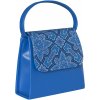 vzorovaná spoločenská kabelka do ruky 367 Modrá
