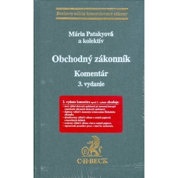 Obchodný zákonník - komentár - Mária Patakyová a kolektív