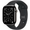 Apple Watch Series 11 Cellular 42 mm Bridlicový sivý titán s čiernym športovým remienkom M/L MF8T4WF/A