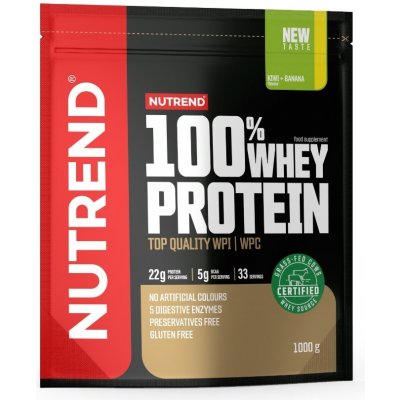 Práškový koncentrát Nutrend 100% WHEY Protein 1000g jahoda