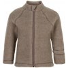 Detská mikina na zips merino-fleece farba hnedá Melange Denver Mikk-Line Veľkosť: 56