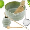 SADA NA MATCHA 6V1 KERAMICKÁ MISKA METLIČKA LYŽIČKA NA ČAJ MATCHA