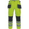 CERVA MAX VIVO HV FP / Pánske pracovné HI-VIS nohavice s tlačenými reflexnými pruhmi - HV žltá/čierna 46