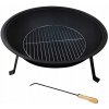 Záhradné ohnisko Verk Group kovové s roštom 55 cm, výška 27 cm