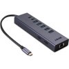 Lindy 43373 dokovací stanice/replikátor portů Kabel USB 3.2 Gen 2 (3.1 Gen 2) Type-C Šedá