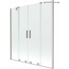 Mexen Velar Duo, posuvná 2-krídlová vaňová zástena 140x150 cm, 8mm číre sklo, brúsený nikel, 896-140-000-02-97