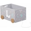 Úložný box Kesper Box na hračky s kolieskami alpaka 50 x 35 x 30 cm (17704)