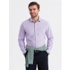 Ombre Clothing Pánska košeľa s dlhým rukávom Sailo levanduľa L