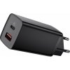 Baseus GaN2 Lite Quick Charger USB + USB-C 65W Black CCGAN2L-B01 (CCGAN2L-B01)