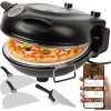 Elektrická mini pec na pizzu Ruhhy s keramickým kameňom, 1200 W, 420 °C