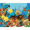 ZUTY Maľovanie podľa čísel HEJNO RÝB Rámovanie vypnuté plátno na rám Rozmer 80x100 cm