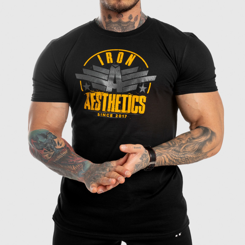 Force Pánske fitness tričko Iron Aesthetics čierne