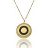 Pozlátený náhrdelník YVON z chirurgickej ocele s kruhovým príveskom s hviezdou