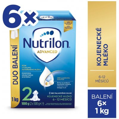 NUTRILON Mlieko následné dojčenské 2 Advanced 6x 1000 g, 6+ 188138