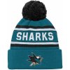 OUTERSTUFF Dětská Zimní Čepice San Jose Sharks Jacquard Cuffed Knit With Pom