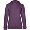 B&C Dámska mikina s kapucňou WW04W Heather Purple S