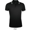 SOL's Collection Polokošile Pasadena Men, piqué, krátký rukáv, pánská COT25057798004-black/white XL Černá/bílá