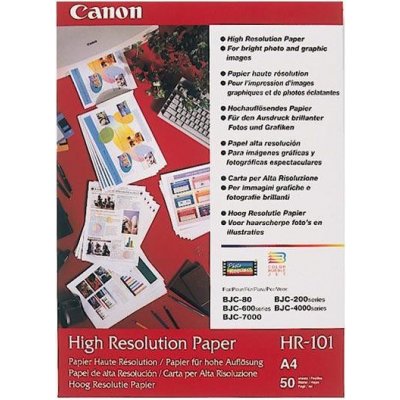Canon High Resolution Paper, HR-101 A4, foto papier, špeciálne vyhladený, 1033A002, biely, A4, 106 g/m2, 50 ks, atramentový