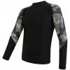 Pánske tričko dl.rukáv SENSOR MERINO IMPRESS čierna/camo S
