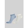 PONOŽKY GANT BRETON STRIPE ANKLE SOCKS 2-PACK DOVE BLUE