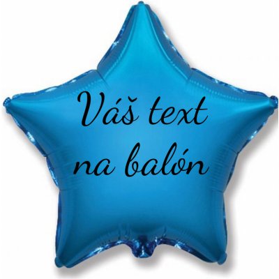 Personal Fóliový balón s textom Modrá hviezda 45 cm