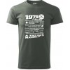 1979 v kocke - Klasické pánske tričko vyššej gramáže - 2XL ( Tm. bridlica (šedozelená) )