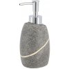 TENDANCE Dávkovač mydla Caldarela, sivá/s chrómovými prvkami, 240 ml