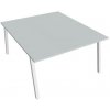 Pracovný stôl UNI A, 140x75,5x160 cm, sivá/biela