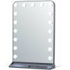IMMAX LED zrkadlo HOLLYWOOD Make-up/ CCT/ LCD display/ USB C/A výstupy/ šedé