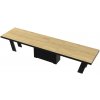 Luxusný rozkladací jedálenský stôl GRANDE dub /až 412cm/ viac farieb Čierna
