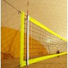 KV Řezáč Plážová volejbalová sieť s 4 úväzkami, žltá