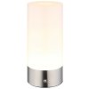 GLOBO 21040RGB LEX dotyková stolná lampička V190mm LED 1,8W 160/100lm 2900K+RGBW IP44 nikel, opálová, USB Cable incl.