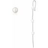JwL Luxury Pearls originálne strieborné asymetrické náušnice JL0812