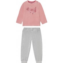 LUPILU Dievčenské pyžamo s biobavlnou svetlosivá/ružová