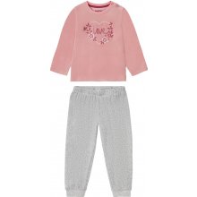 LUPILU Dievčenské pyžamo s biobavlnou svetlosivá/ružová