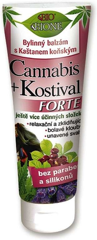 Bione Cosmetics Cannabis + Kostival Forte bylinný balzam s pagaštanom konským 200 ml